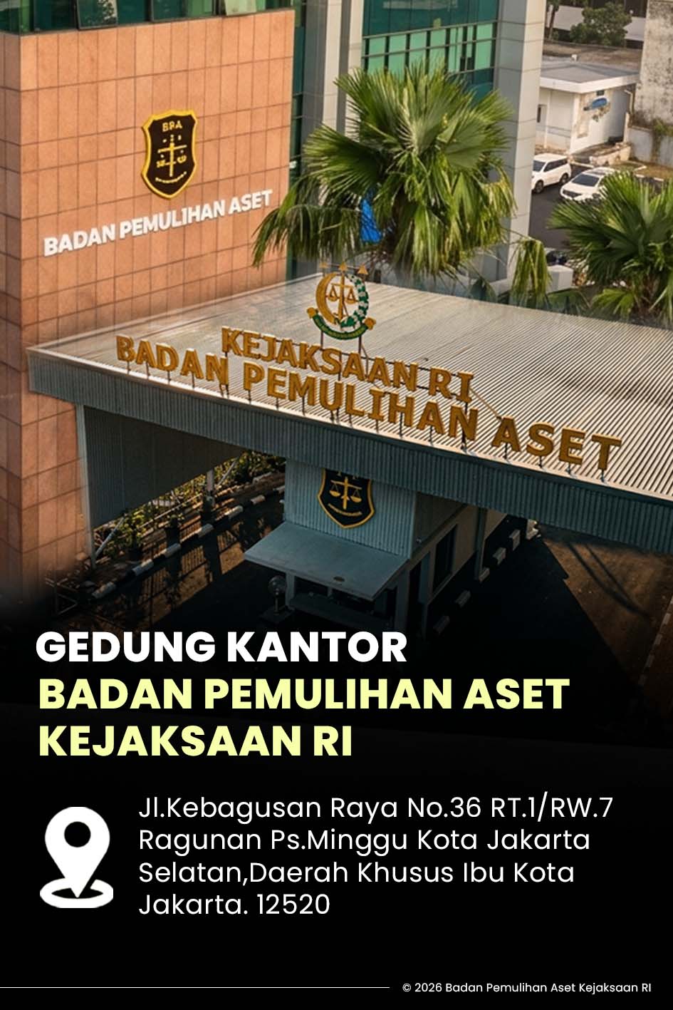 Alamat Gedung Badan Pemulihan Aset Kejaksaan RI