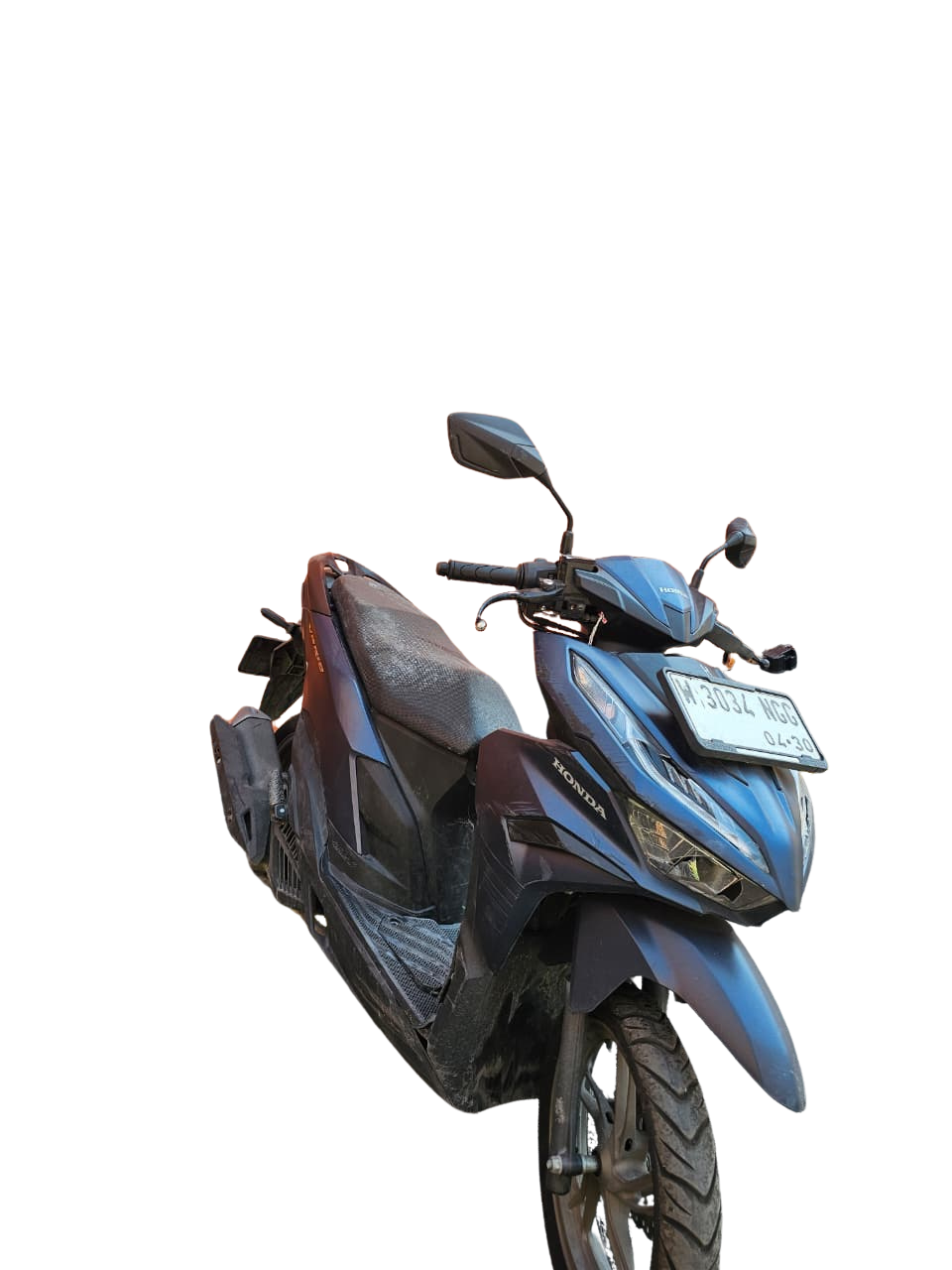 1 (satu) unit Sepeda motor merk Honda Vario. Tahun 2025, wama biru, Nomor Polisi : W3034 NGG