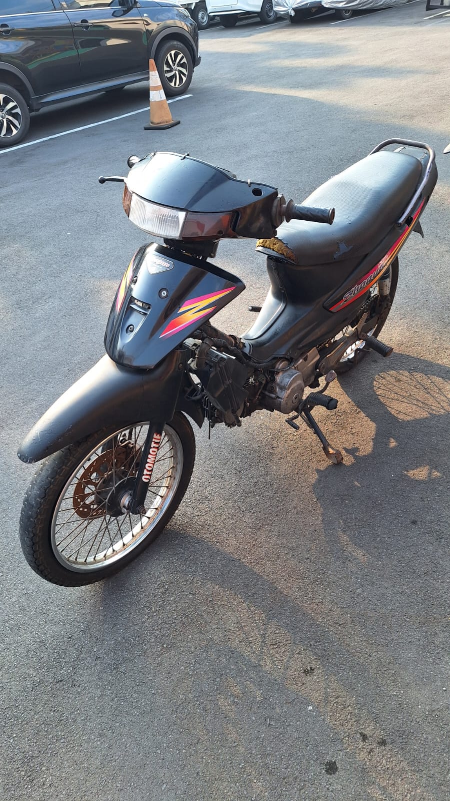 1 (Satu) Unit SPM Suzuki Shogun warna hitam No Pol AD 3472 P , STNK ADA Beserta Kunci (TANPA BPKB)