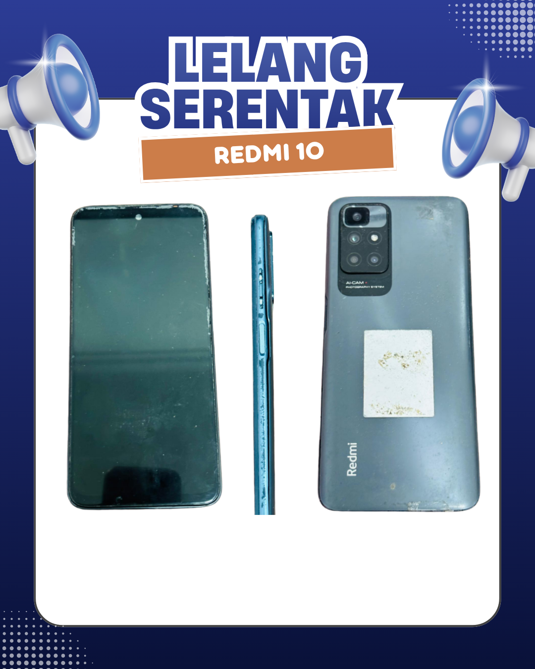 1 (satu) buah HP merk REDMI 10 warna hitam dengan nomor Whatsapp +62 878 8823 9978