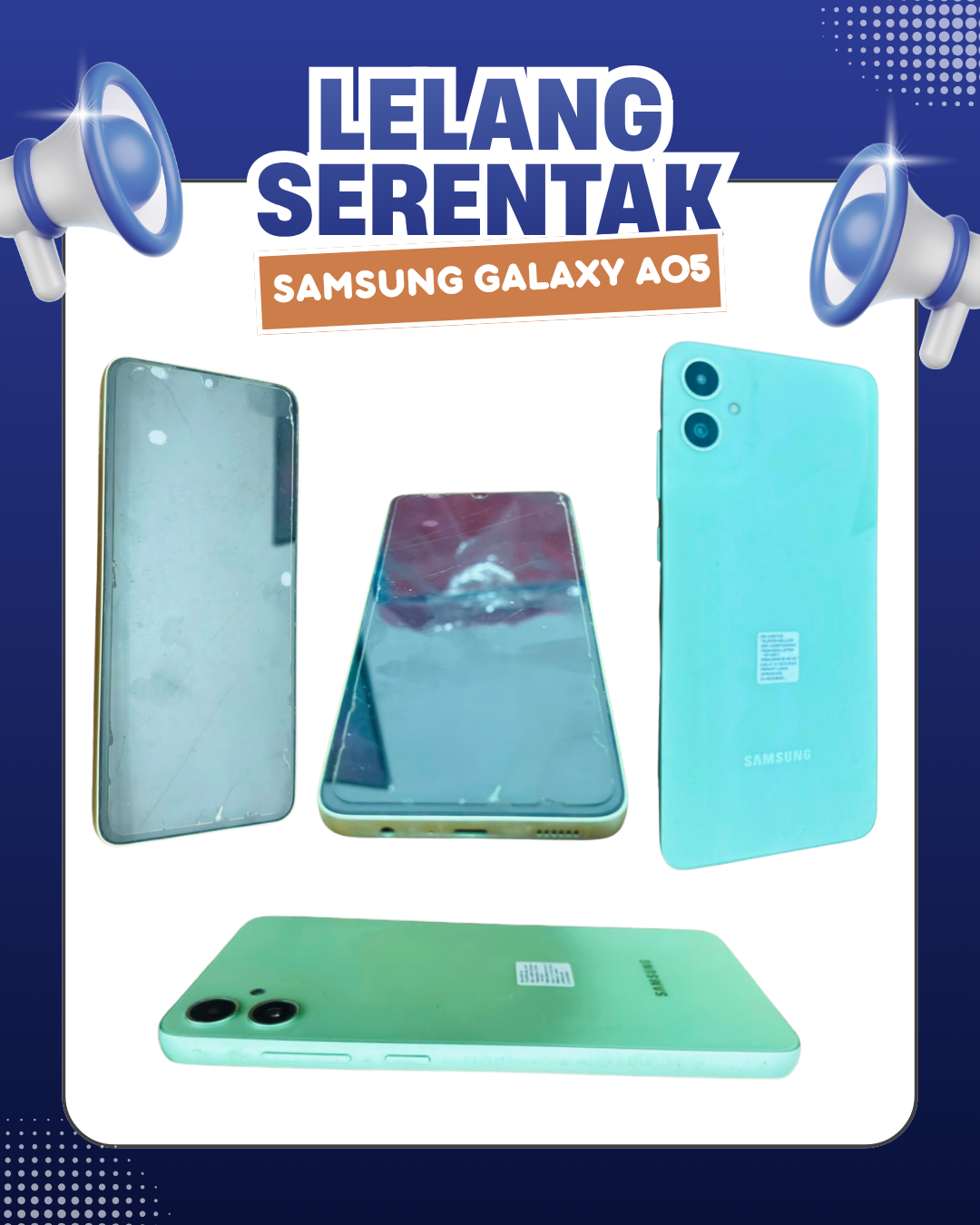 1 (satu) unit Handphone Samsung Galaxy A05 wama hijau dengan Nomor WA 0889-5291-574