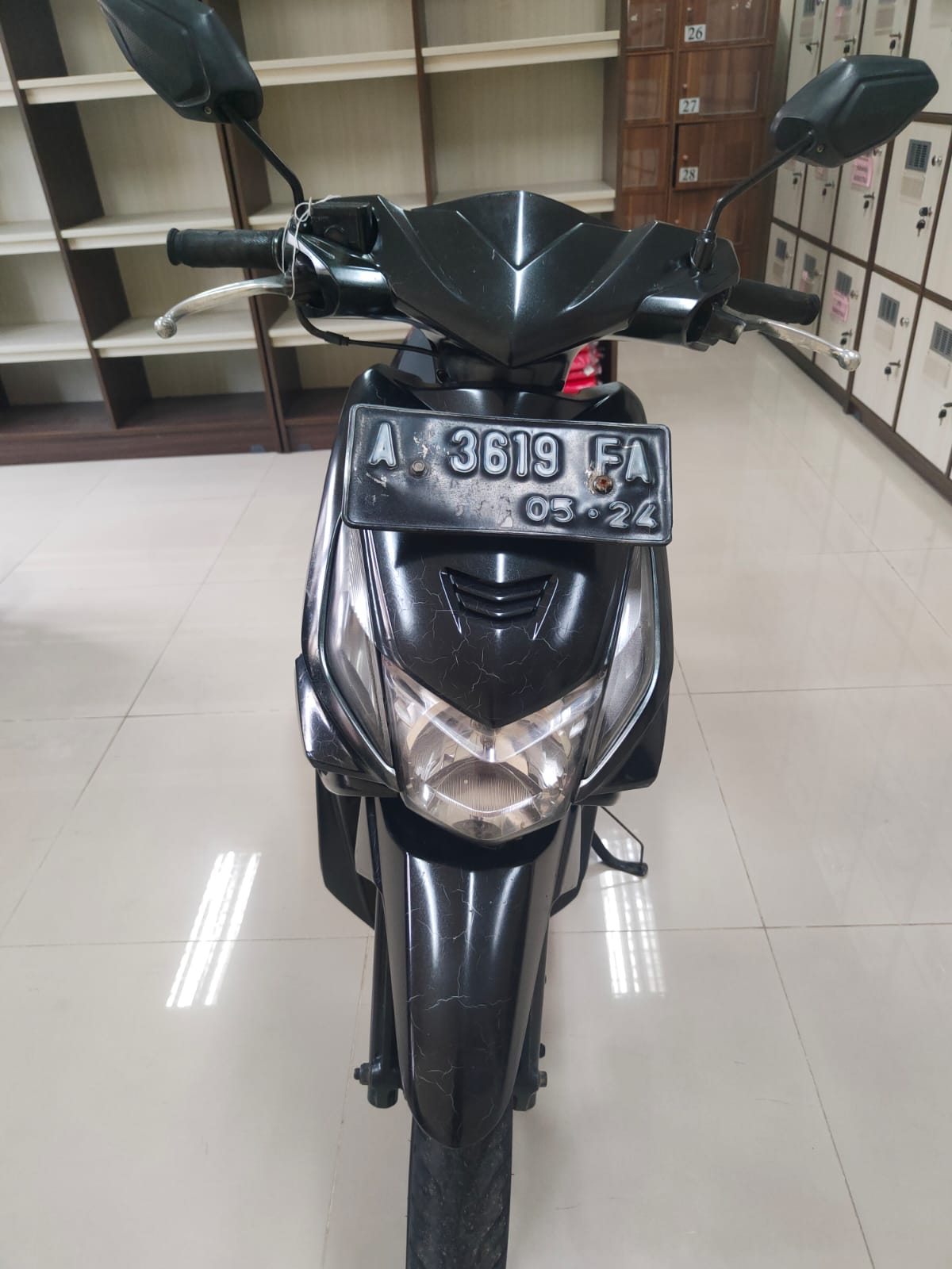 1 (satu) unit SPM Honda Beat warna hitam No. Pol A-3619 - FA dengan Noka MH1JF5110AK097613