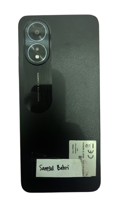 1 (satu) unit handphone merk Oppo warna biru imei 1 : 861827063689438, imei 2 : 861827063689420;